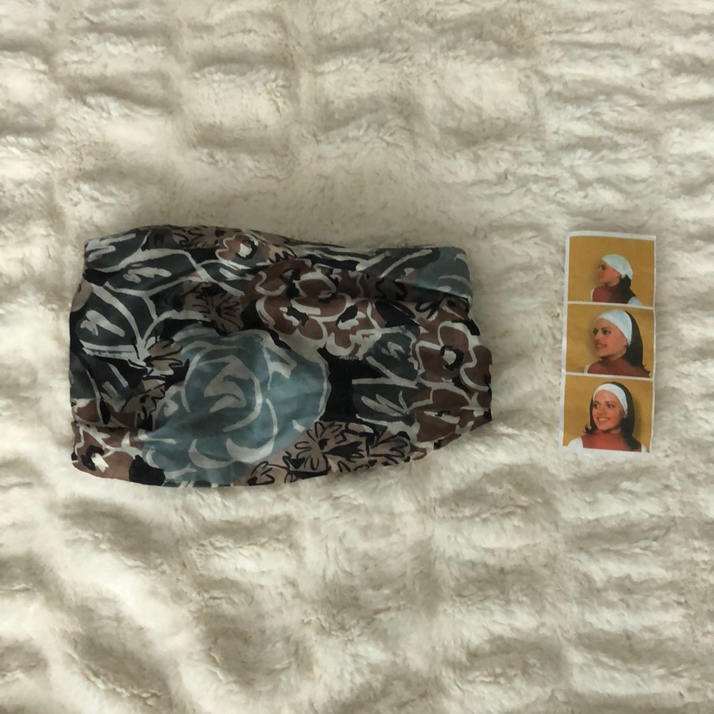 Vintage Abstract Floral Headband/Headdress